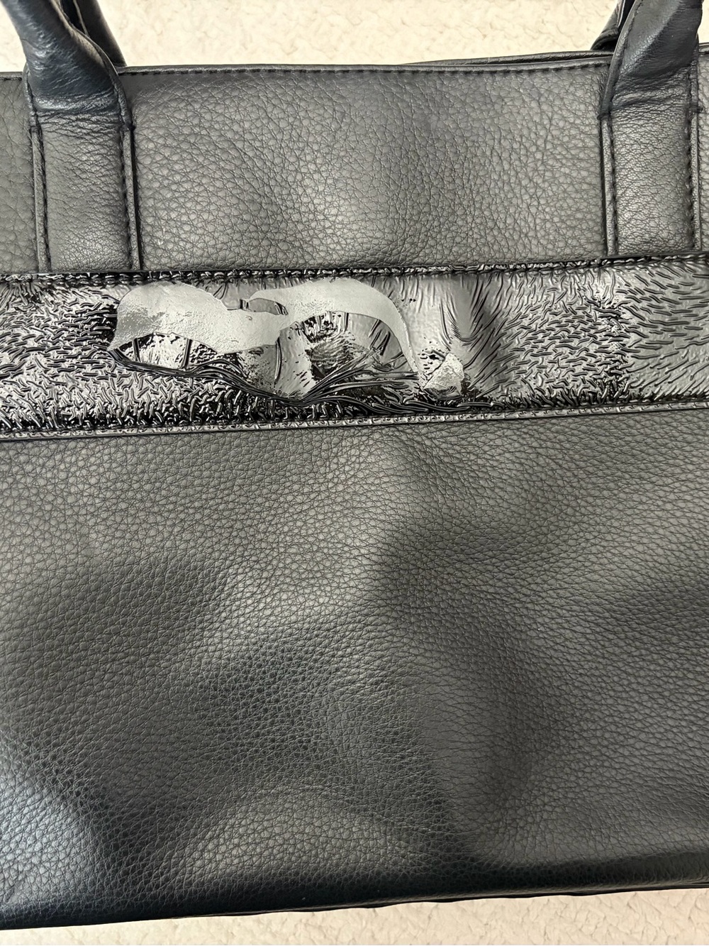 kate spade Black Textured Bow Leather Tote - Picture 2 of 3